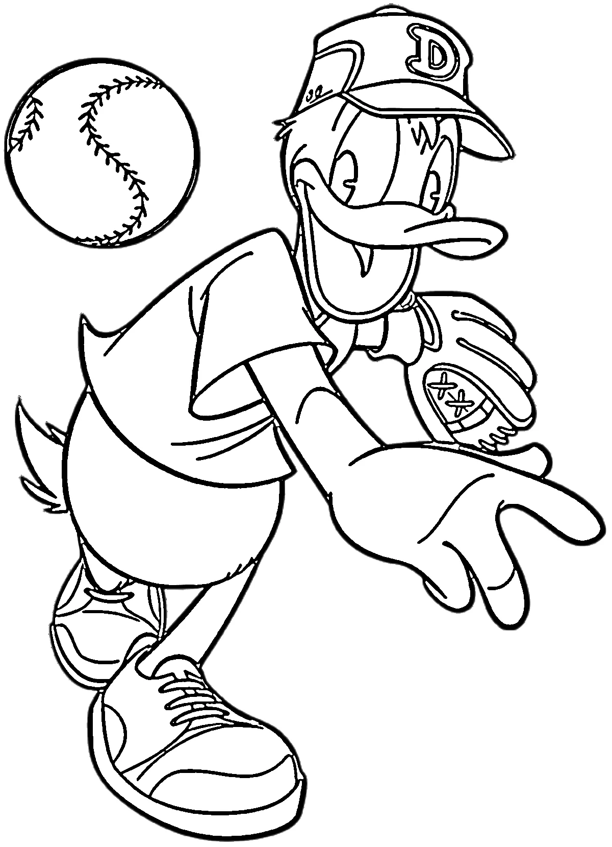 imprimer coloriage Donald Duck gratuit 1