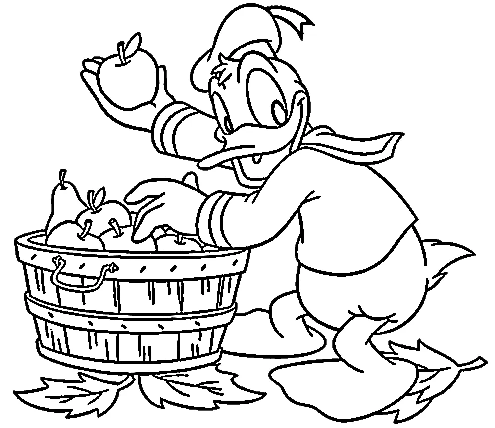 image de coloriage Donald Duck pour enfant 3