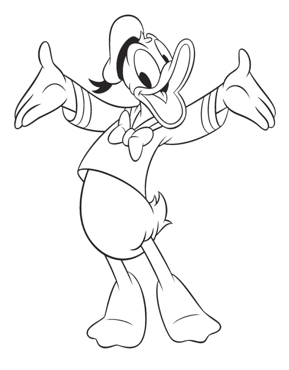 coloriage Donald Duck a dessiner et imprimer