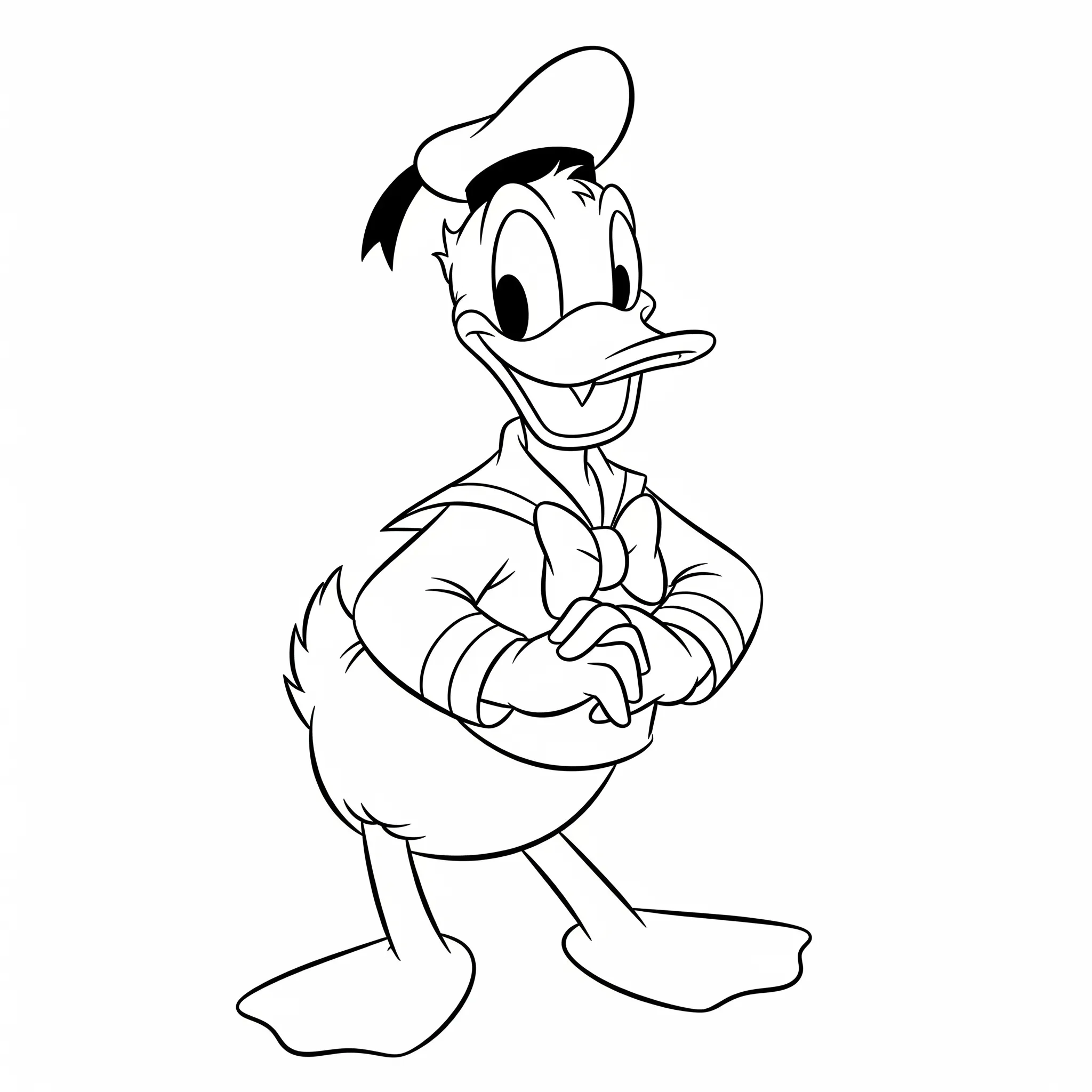 coloriage Donald le Marin et decoupage a imprimer gratuit