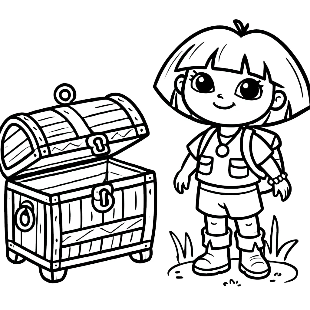 coloriage Dora pour primaire