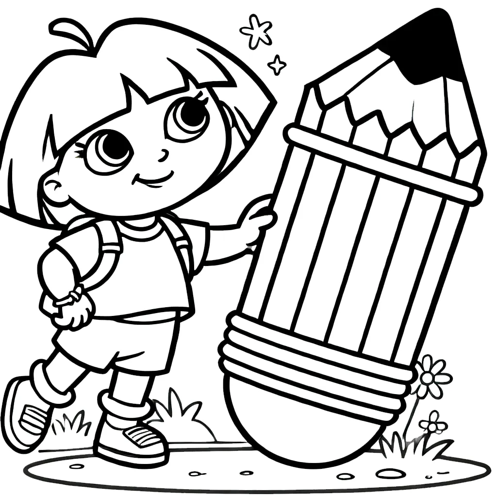 coloriage Dora a colorier en ligne gratuitement 1