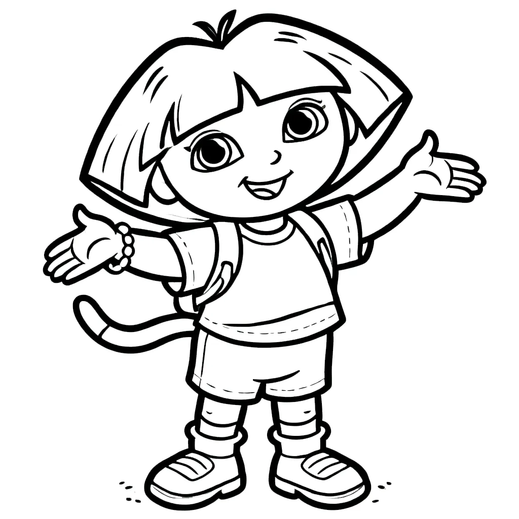 coloriage Dora pour enfants à télécharger