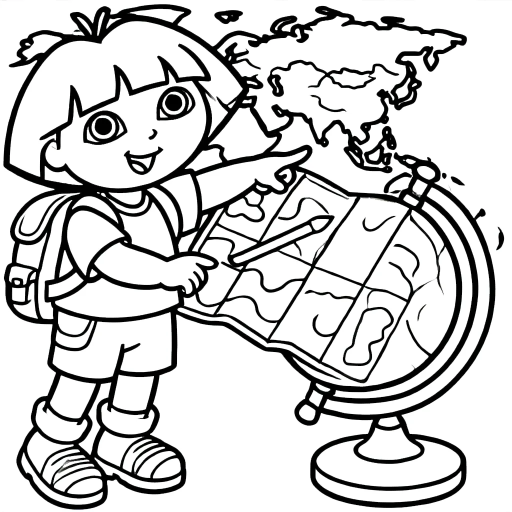 coloriage Dora pour enfant de 2 ans