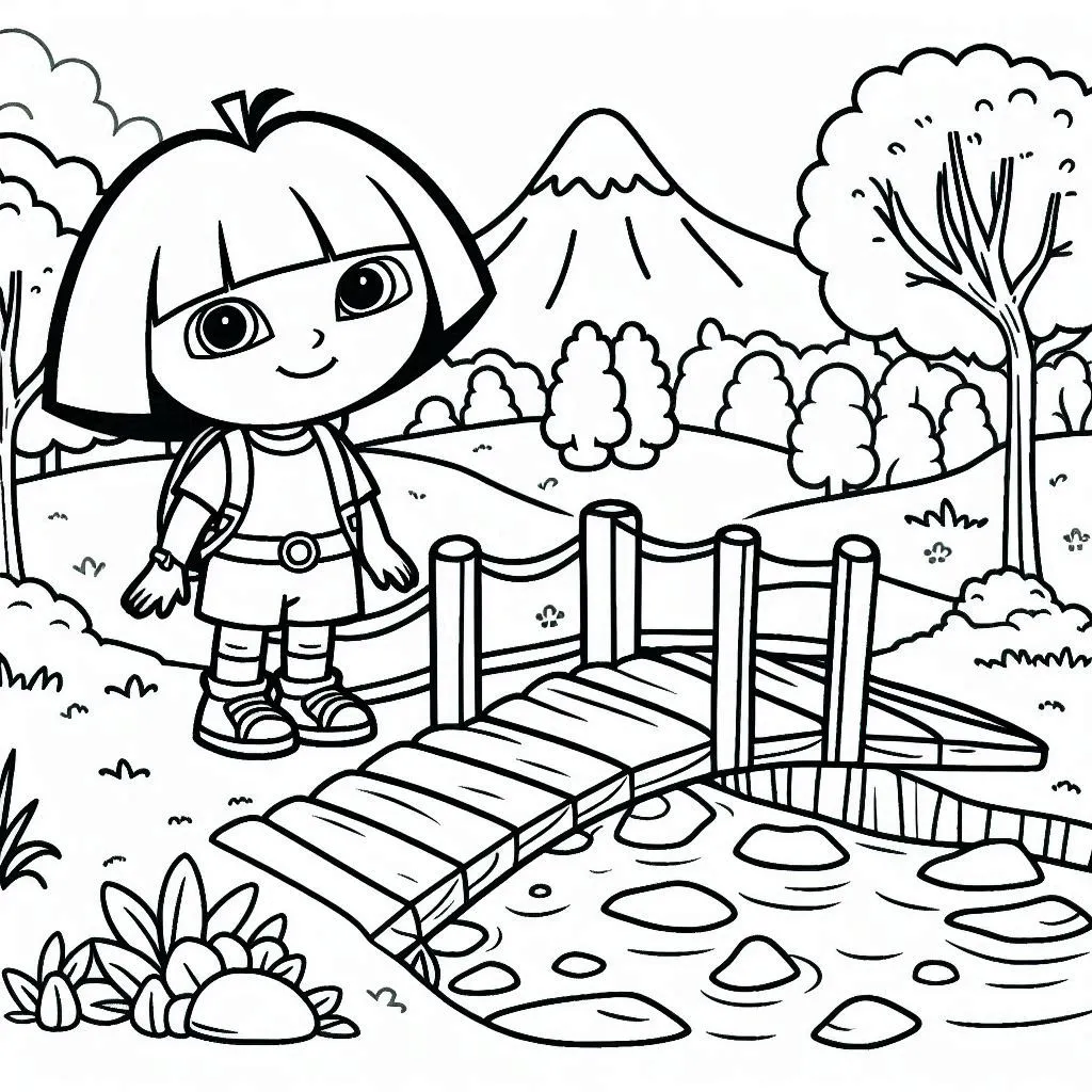 coloriage Dora pour enfant de à imprimer