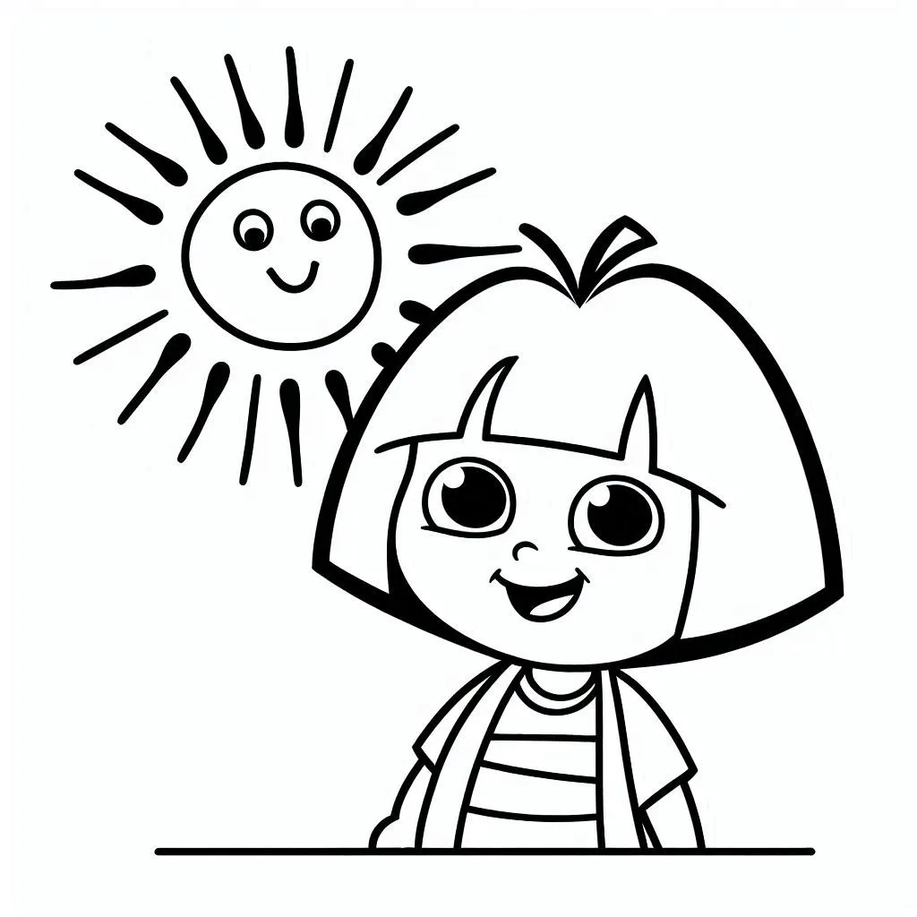 coloriage Dora gratuit à imprimer