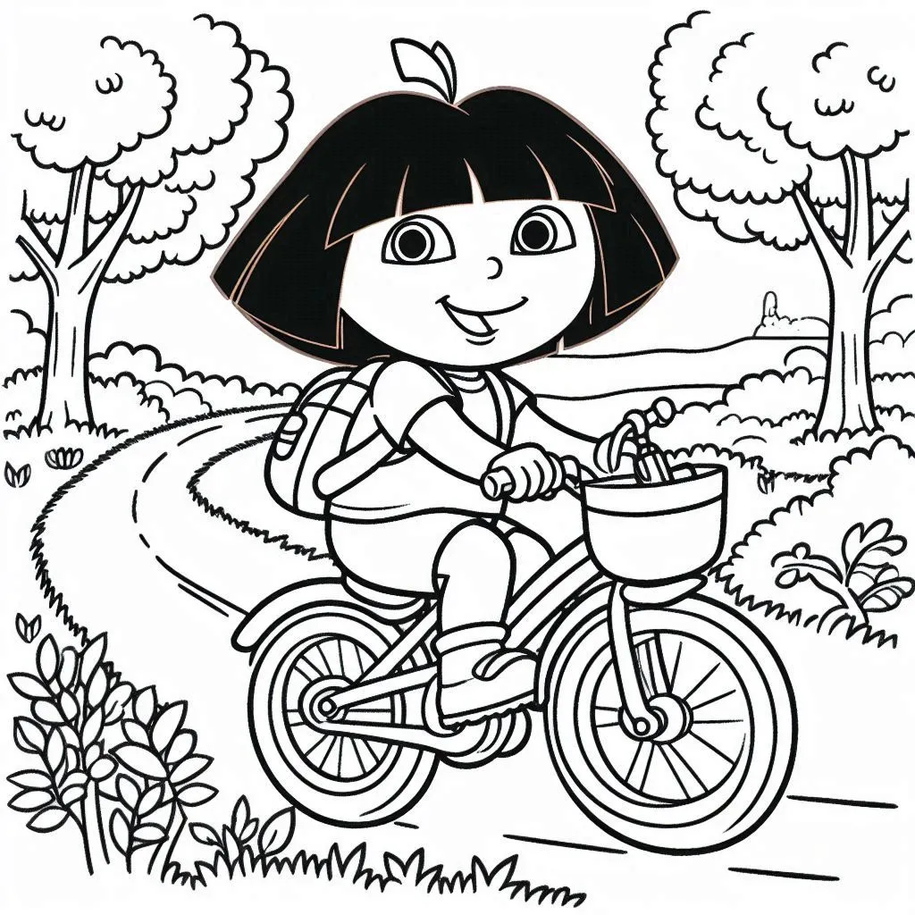 coloriage Dora pour enfants