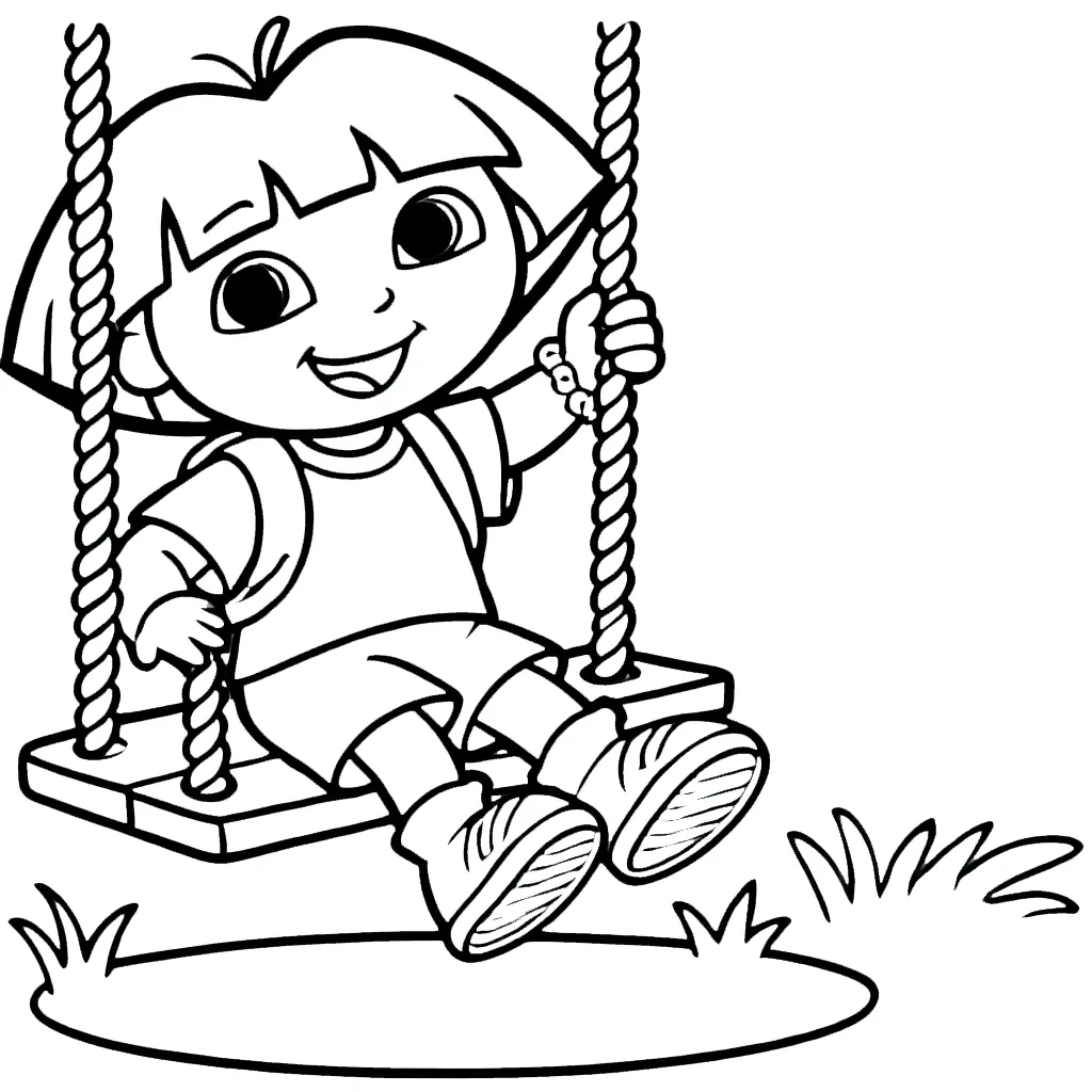 coloriage Dora à imprimer pour enfant de 3 ans