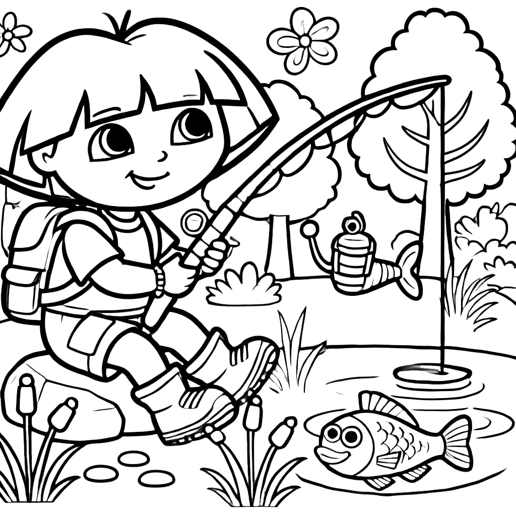 a imprimer coloriage Dora gratuit