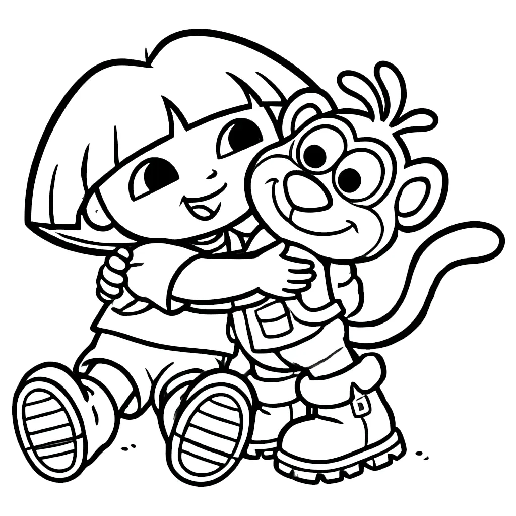 coloriage Dora educatif pour enfant