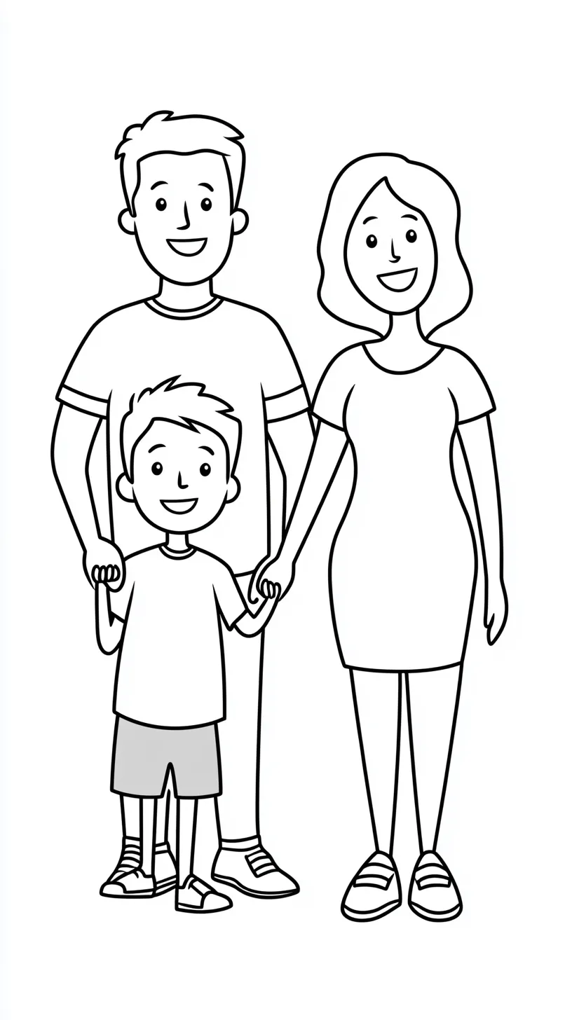 coloriage Famille a imprimer gratuit