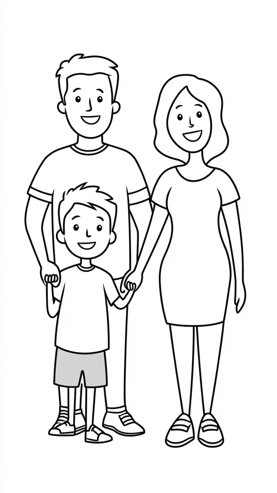 coloriage Famille pour enfants a imprimer