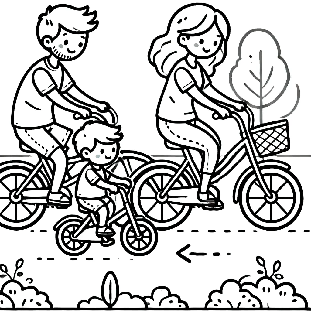 coloriage Famille a imprimer gratuit 1