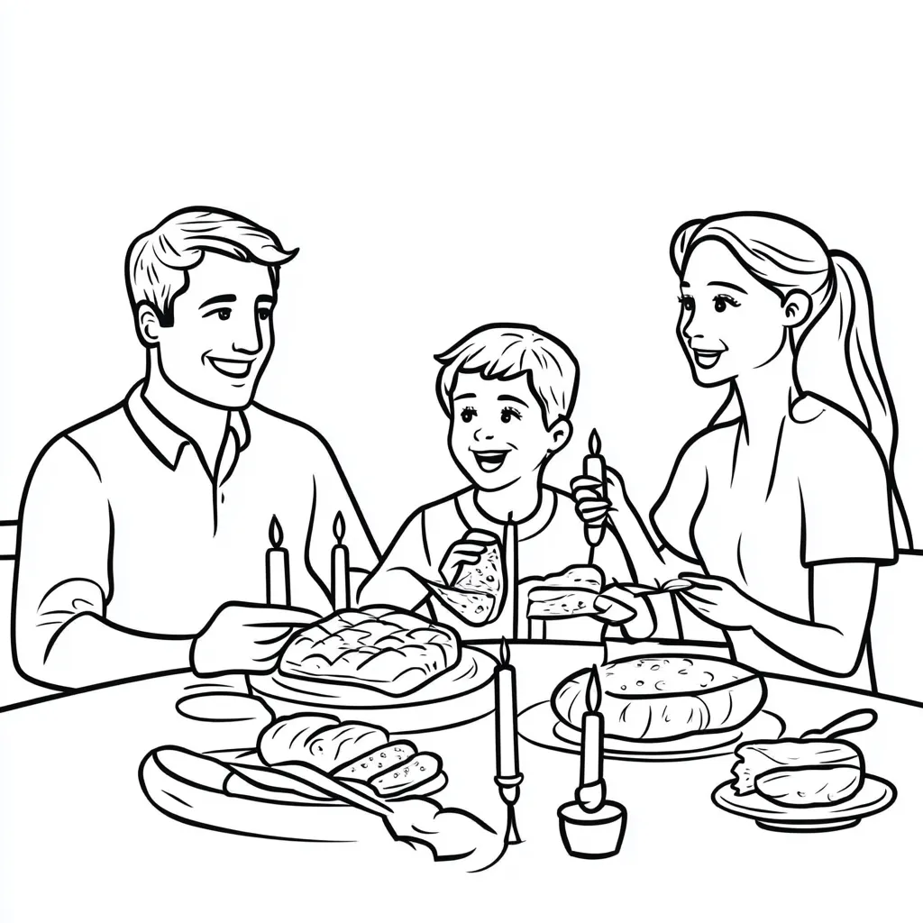 coloriage Famille à imprimer gratuit 2