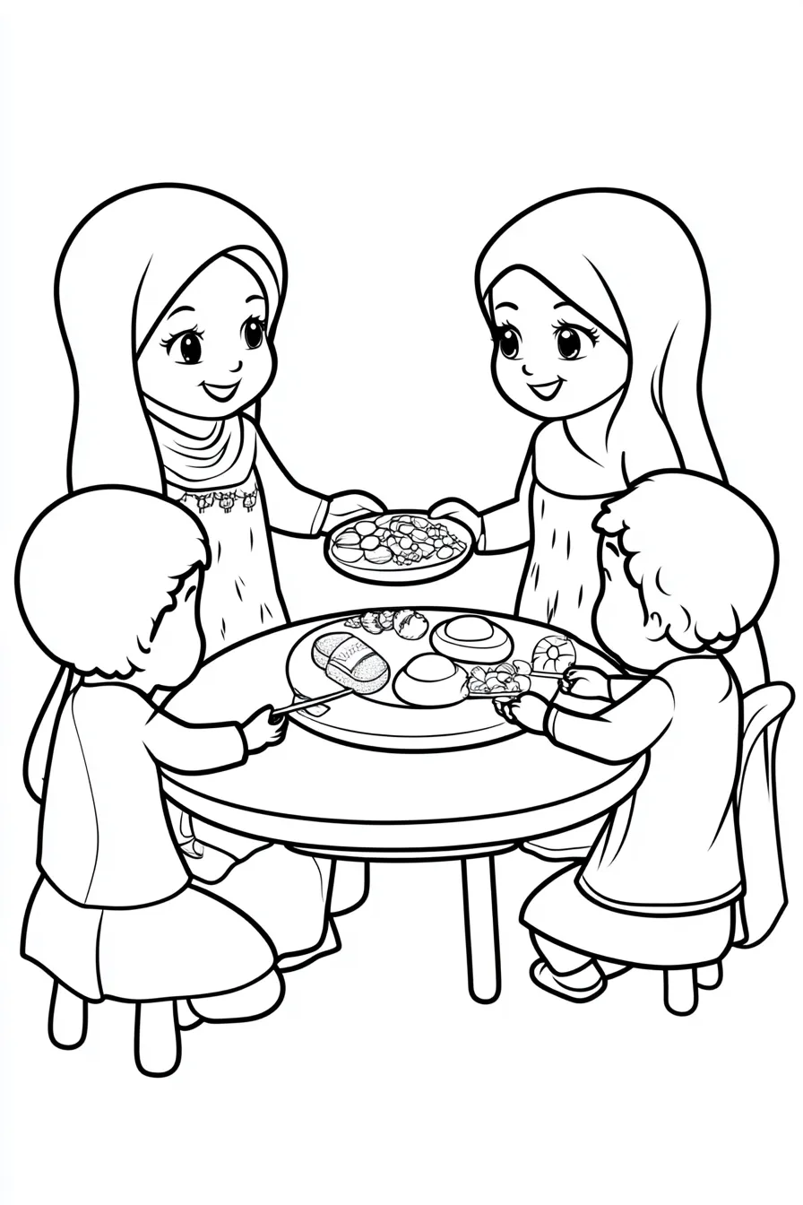 coloriage Famille pour enfant