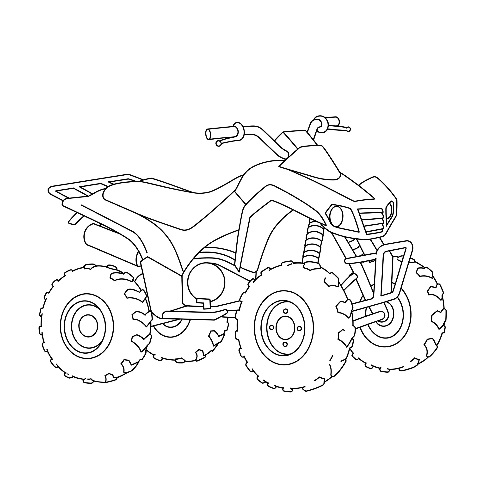 coloriage Formes Simples d’un Quad à imprimer pour enfant de 10 ans
