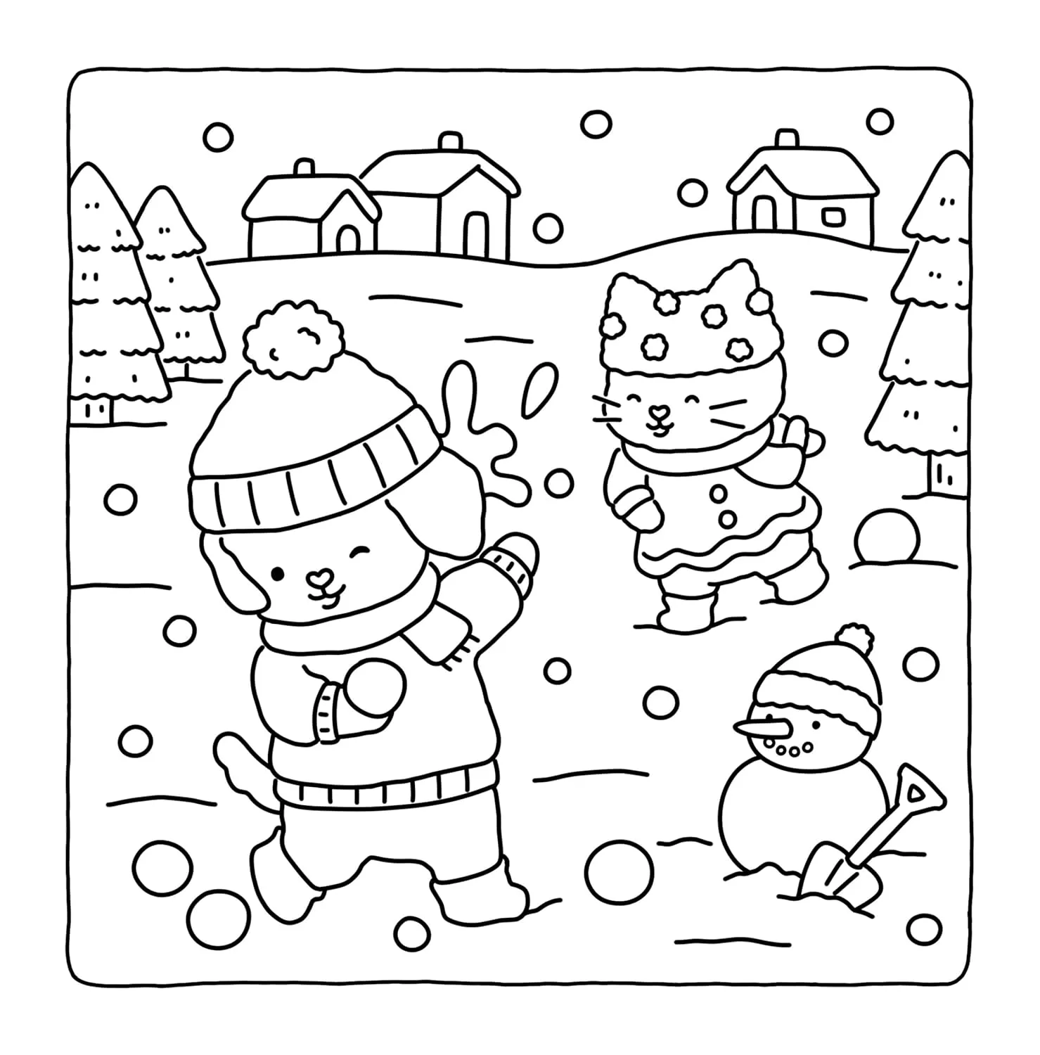 coloriage Fuzzy Hygge pour enfant de 5 ans