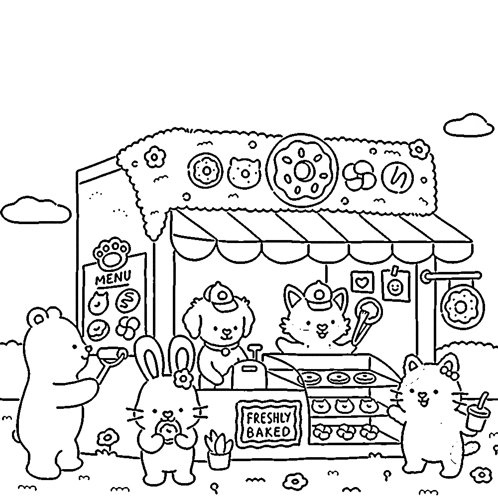 coloriage Fuzzy Hygge pour enfant de 10 ans 1