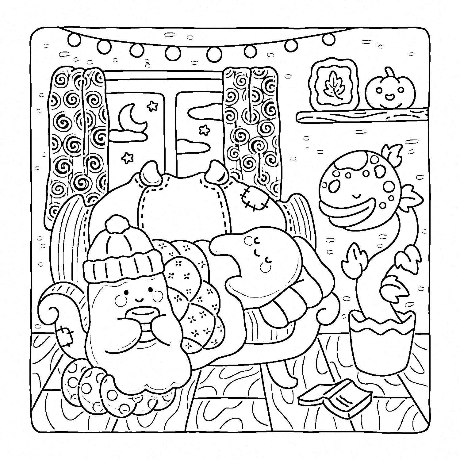 coloriage Fuzzy Hygge a imprimer gratuitement