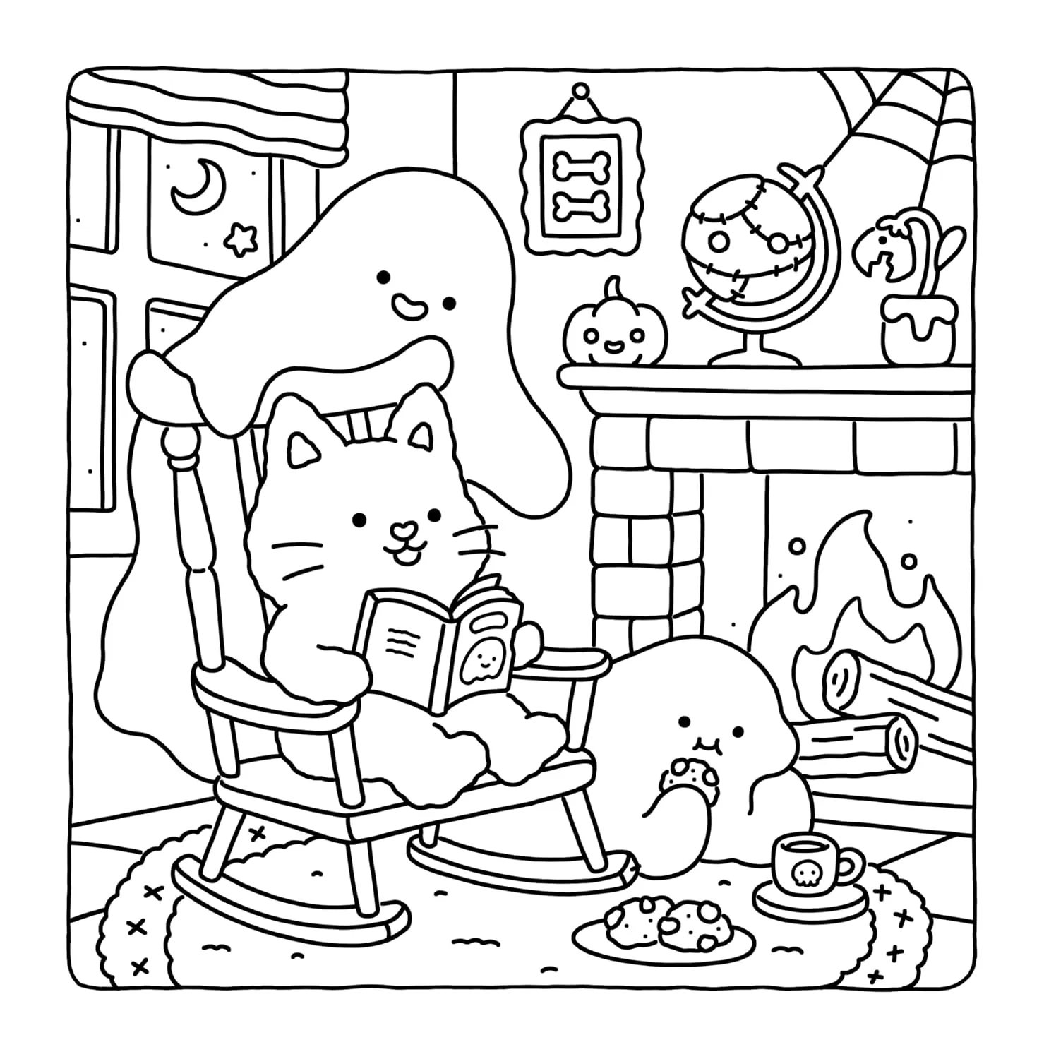 coloriage Fuzzy Hygge pour enfant de 5 ans 1