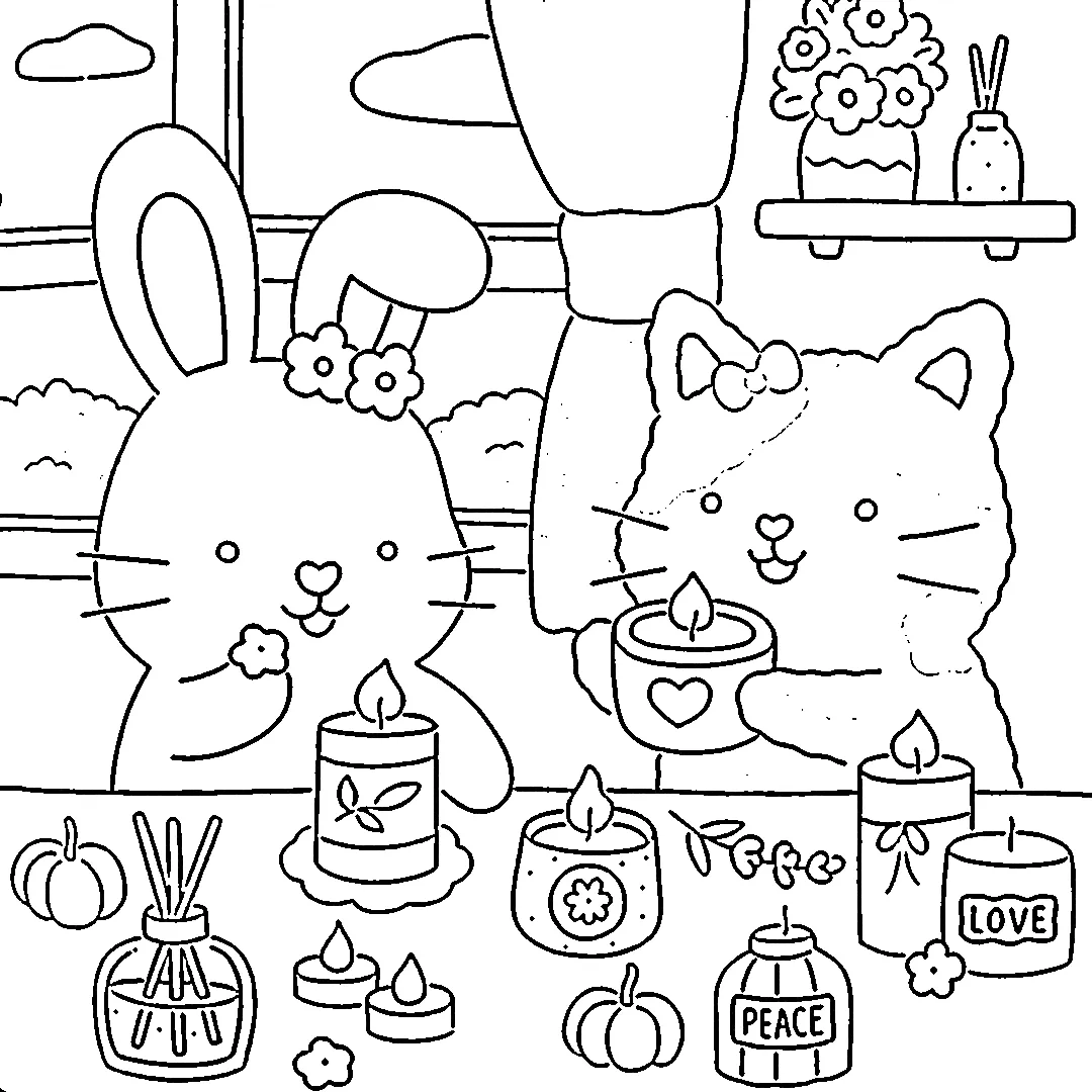 coloriage Fuzzy Hygge à imprimer gratuit