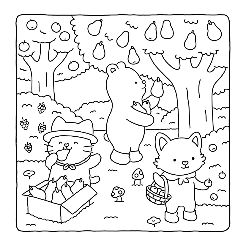 coloriage Fuzzy Hygge pour bebe a imprimer