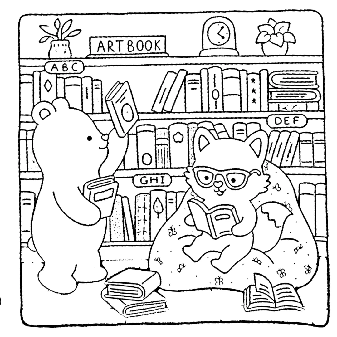 image pour coloriage Fuzzy Hygge enfant