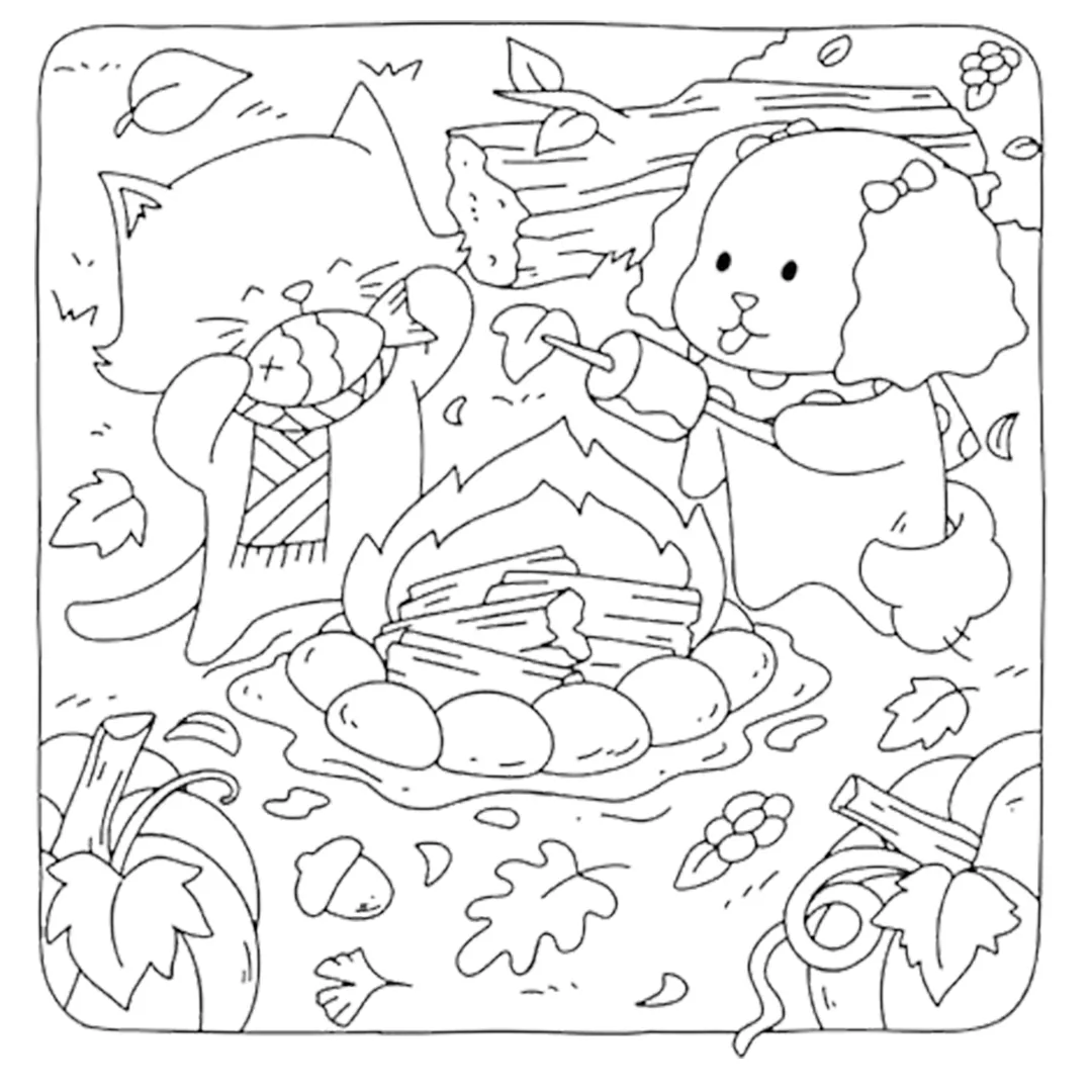 imprimer coloriage Fuzzy Hygge