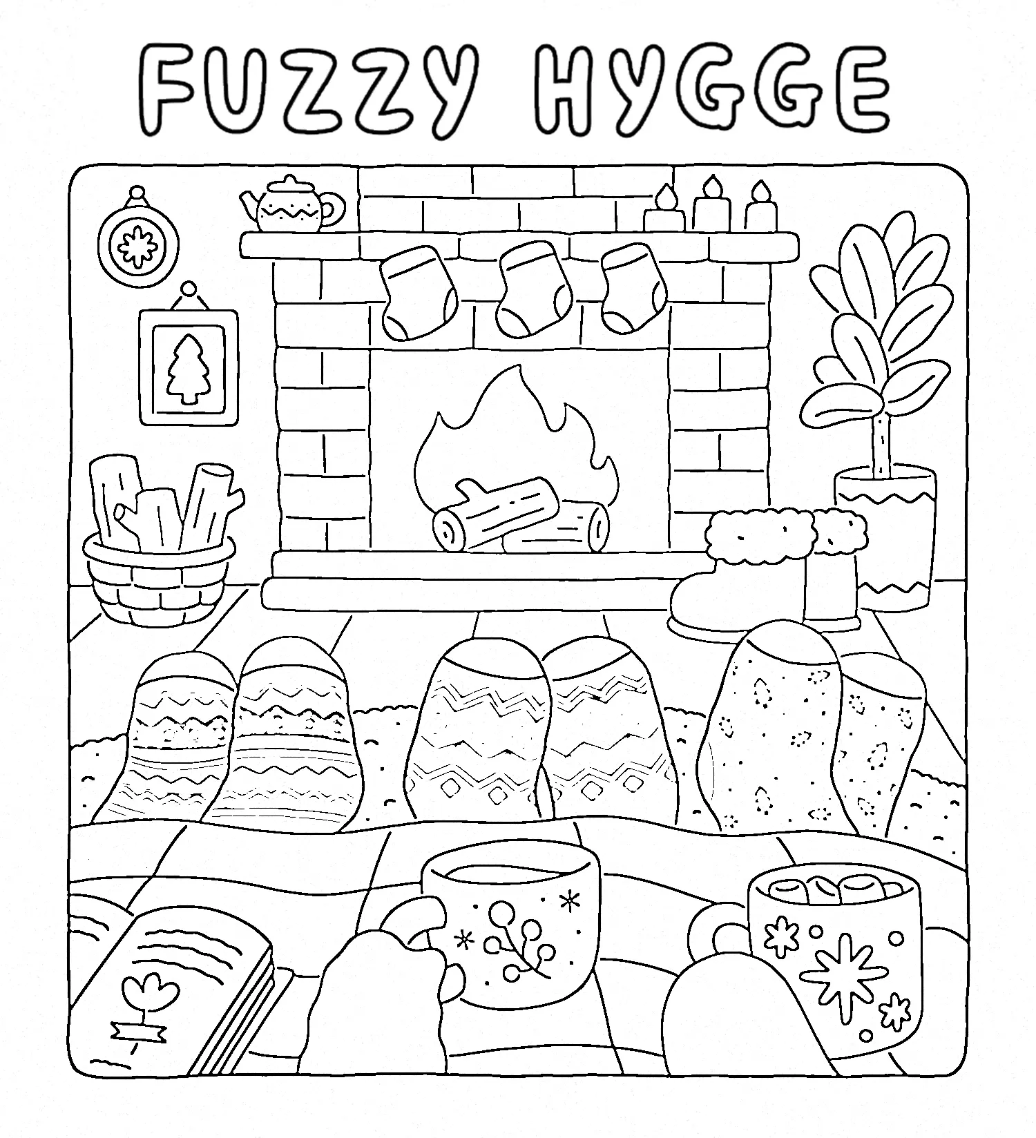 coloriage Fuzzy Hygge pour enfant a imprimer gratuit