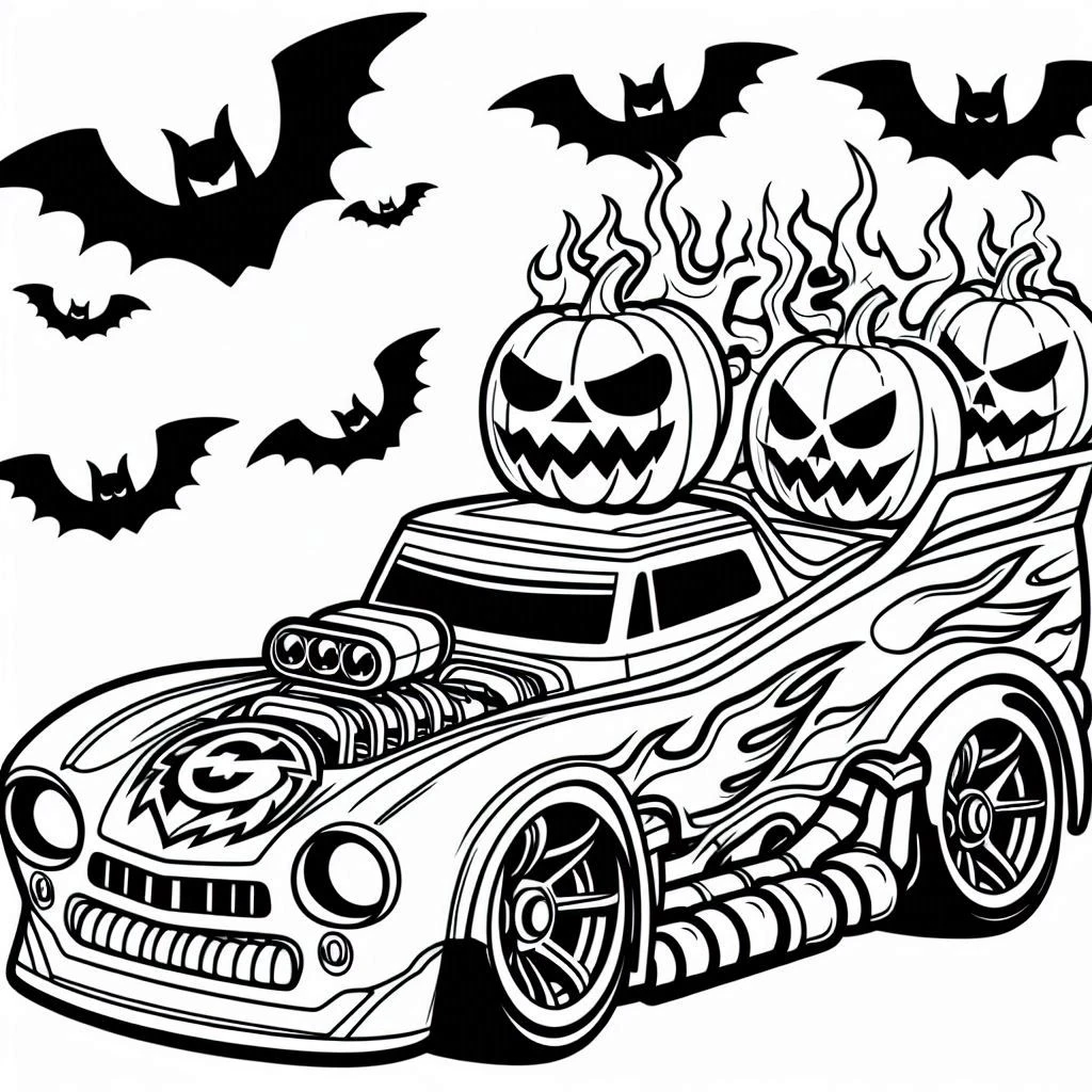 coloriage Hot Wheels pour enfant a imprimer gratuit