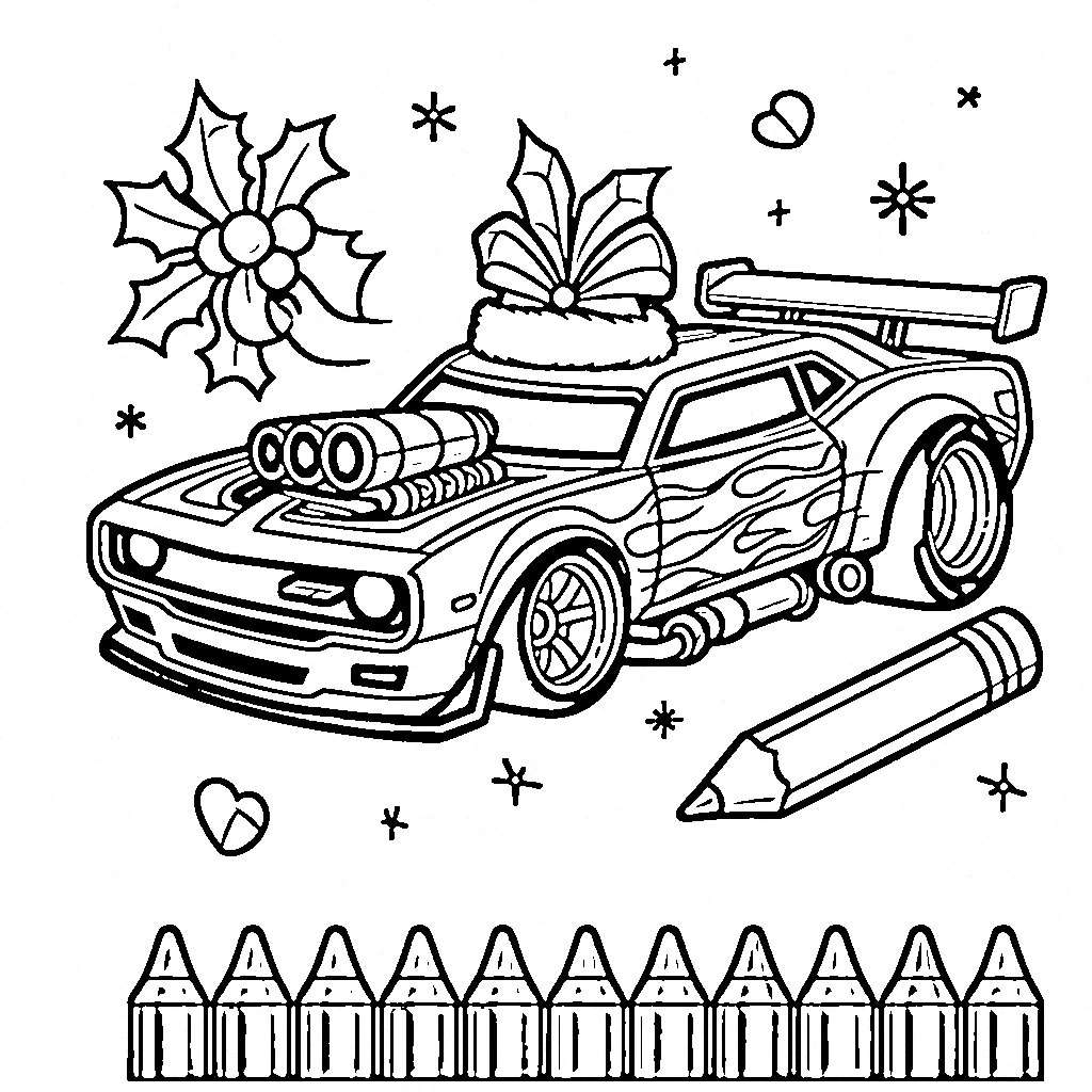 coloriage Hot Wheels a colorier en ligne 1