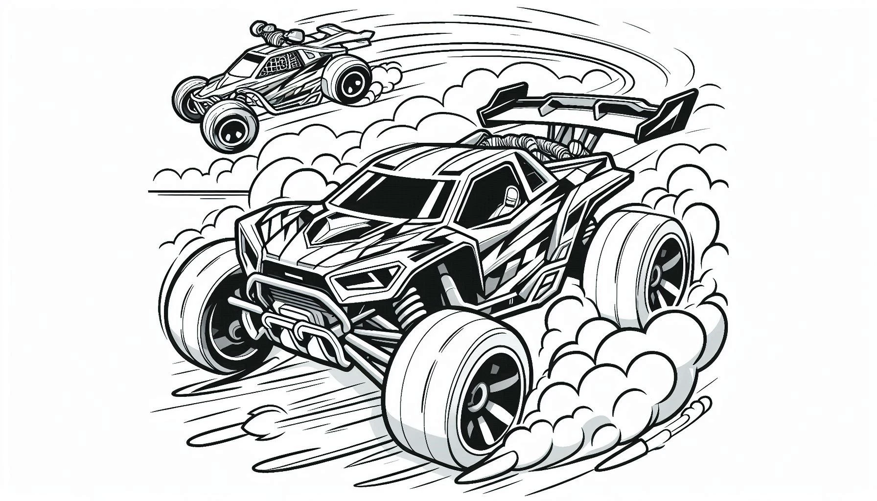 coloriage Hot Wheels a imprimer pour enfant de 4 ans 1