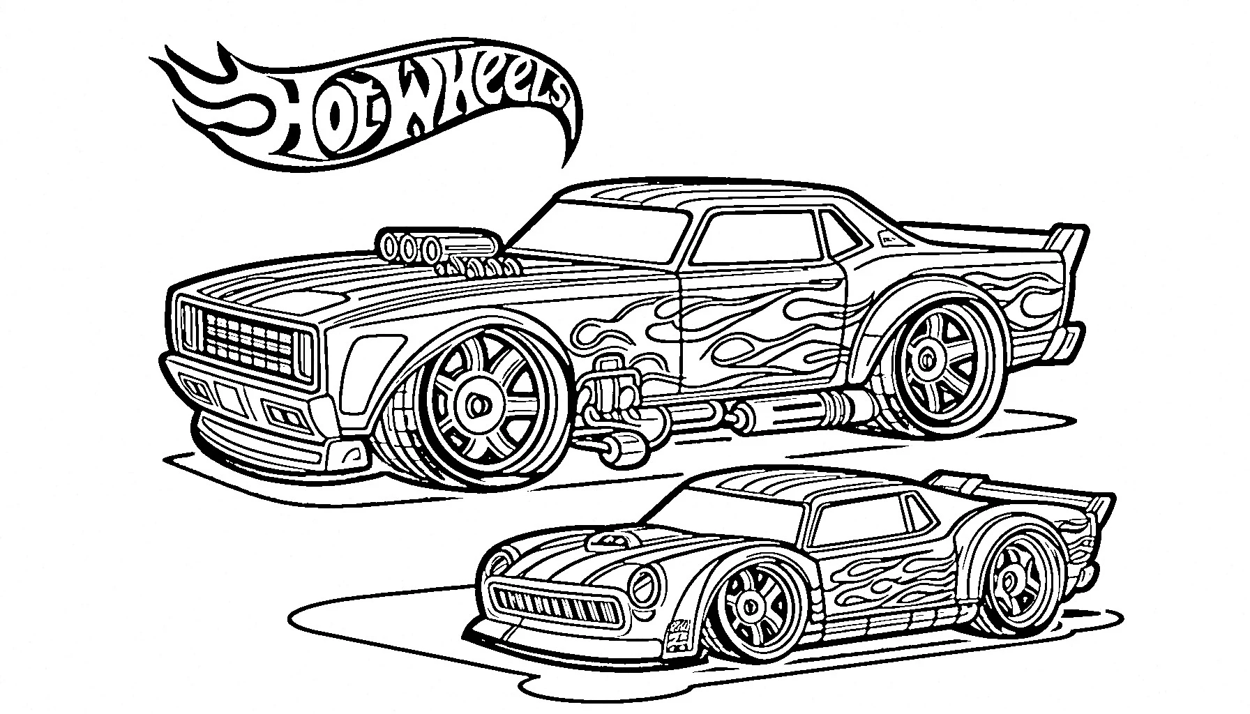 coloriage Hot Wheels pour enfant de 10 ans