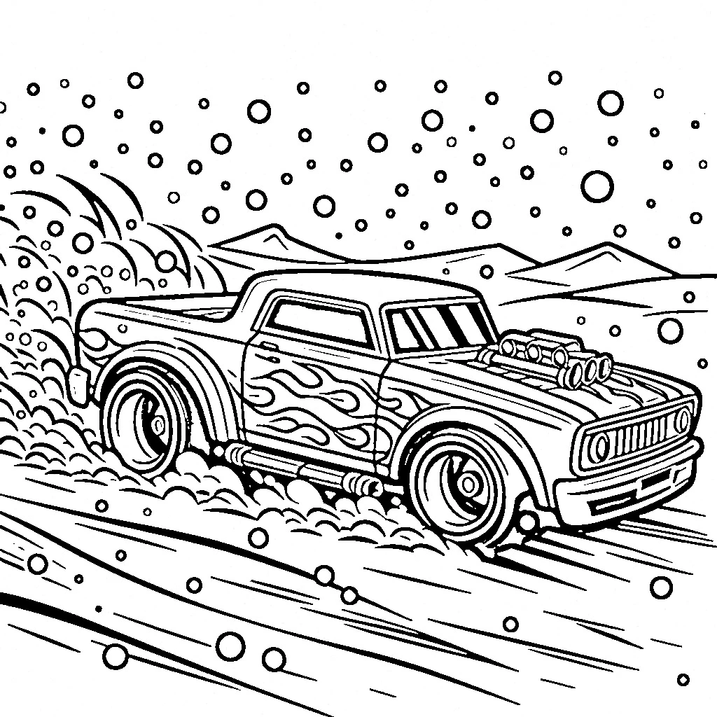 coloriage Hot Wheels pour enfant de 8 ans 2