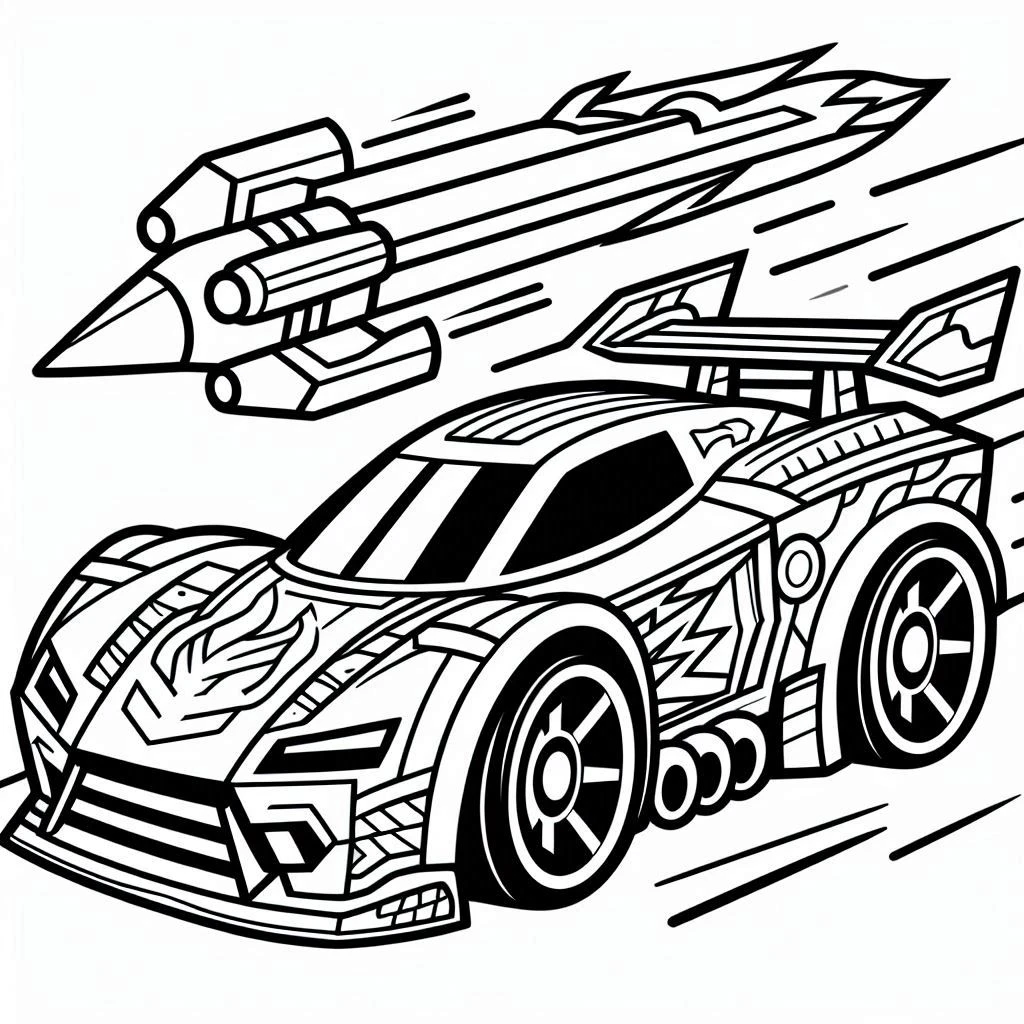 coloriage Hot Wheels a dessiner en ligne