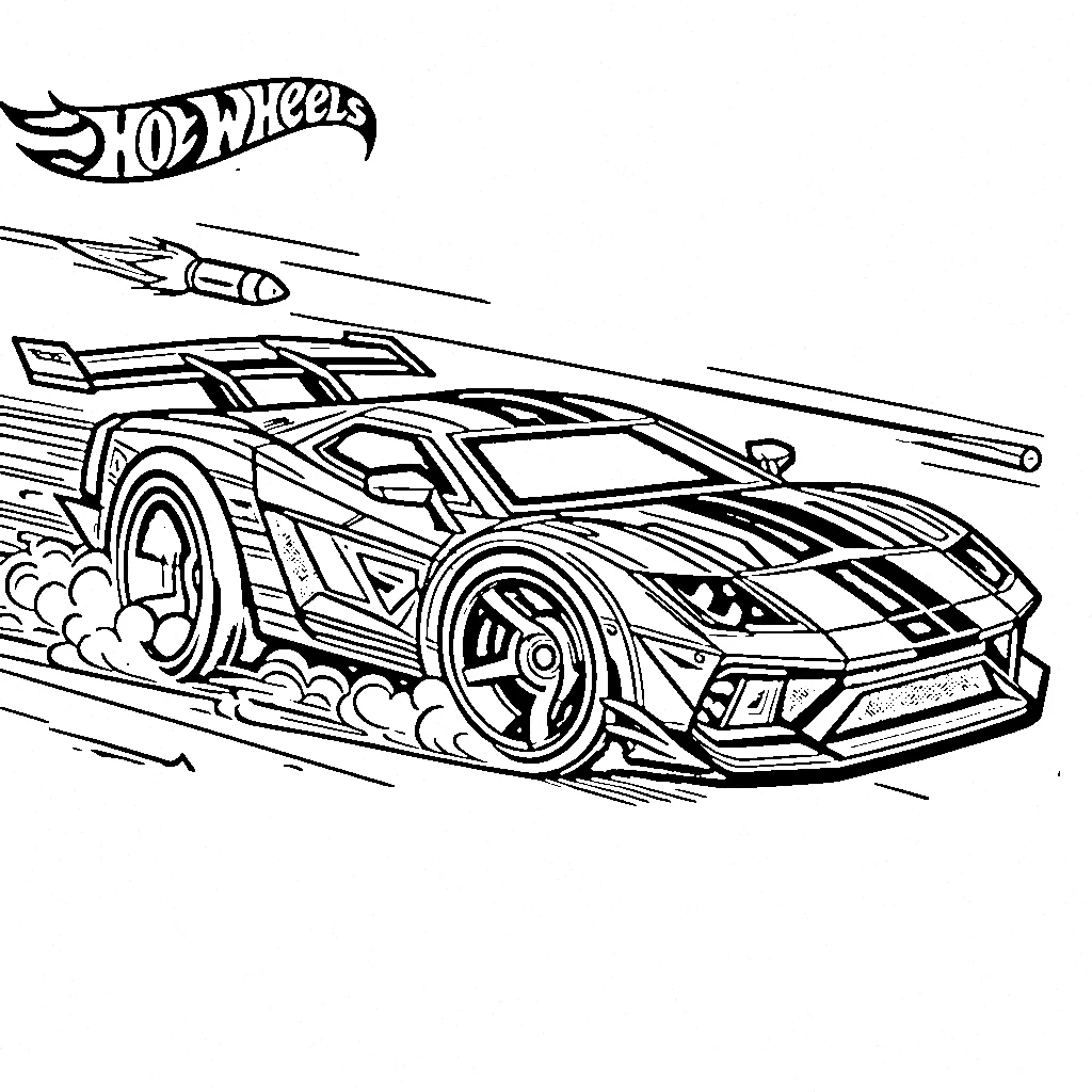 coloriage Hot Wheels à imprimer pdf gratuit 1