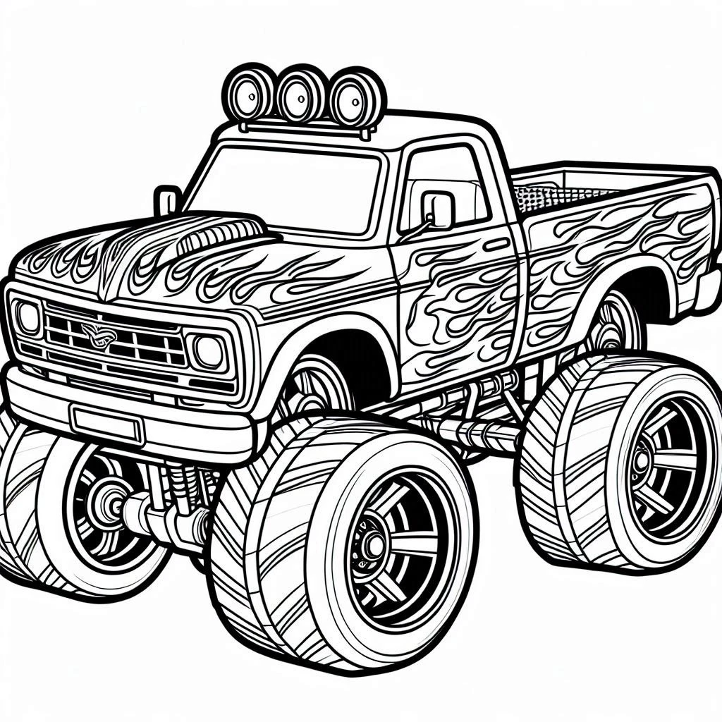 coloriage Hot Wheels et découpage à imprimer