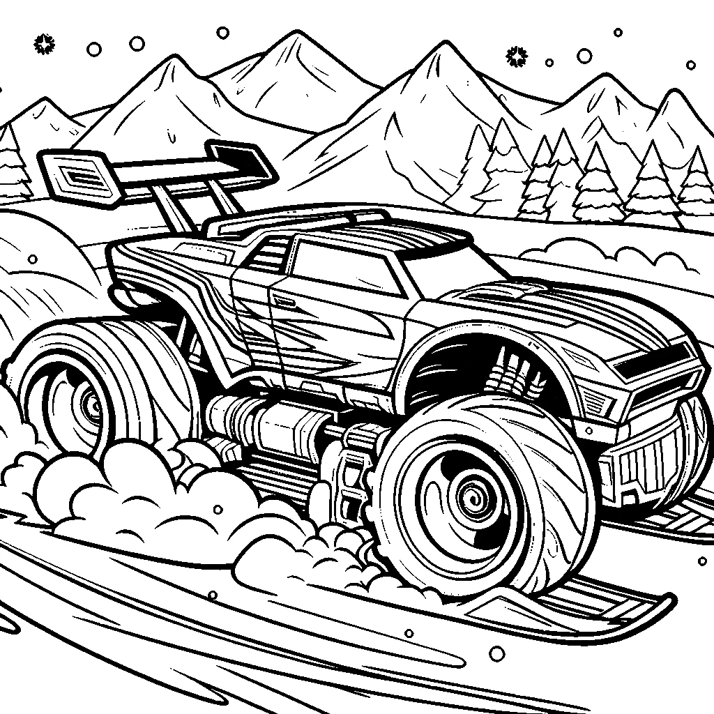 coloriage Hot Wheels a colorier en ligne gratuitement