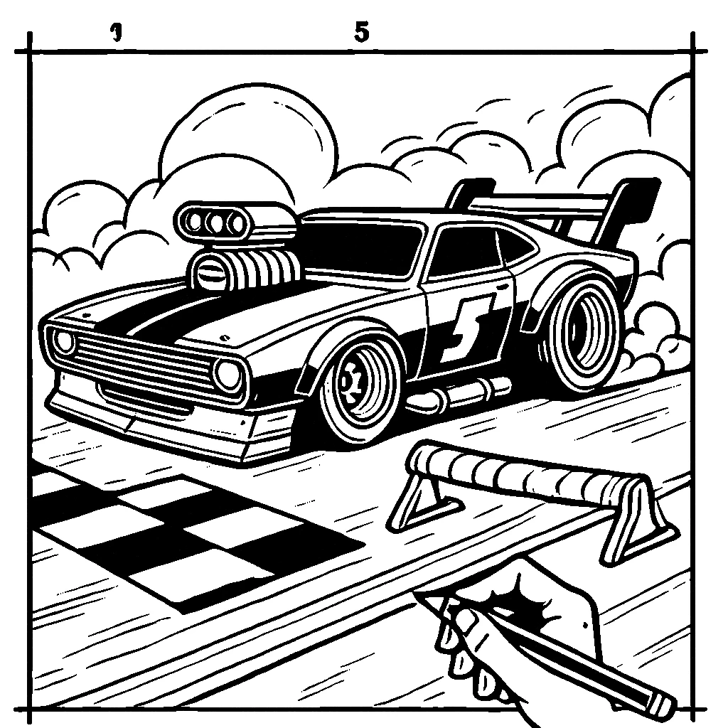 coloriage Hot Wheels gratuit à imprimer