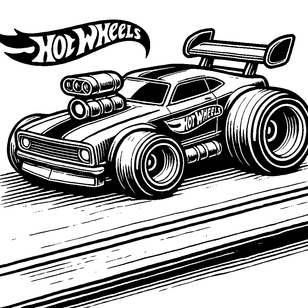 coloriage Hot Wheels à imprimer pdf