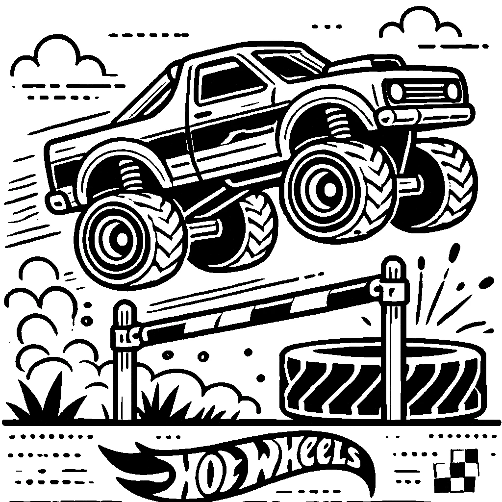 coloriage Hot Wheels à imprimer gratuit