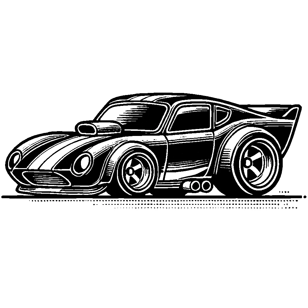 coloriage Hot Wheels a colorier en ligne