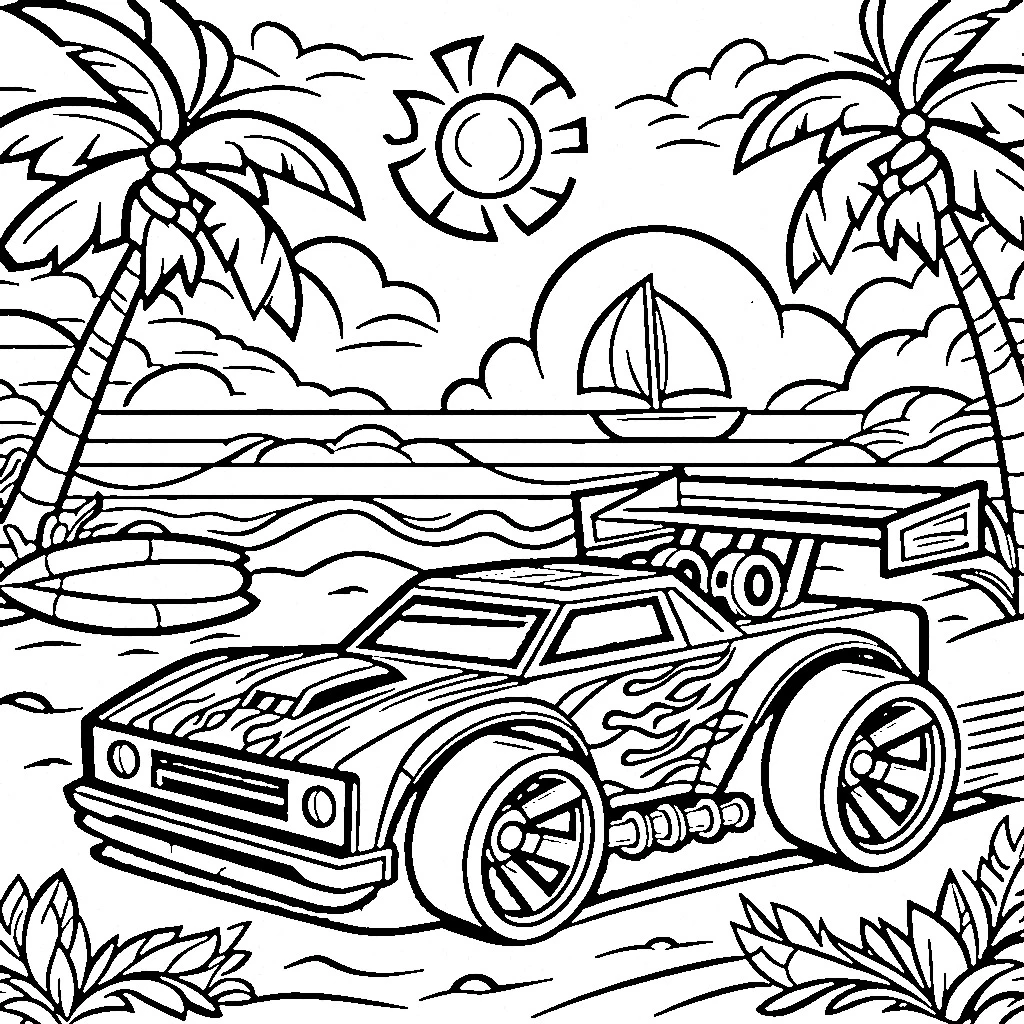 coloriage Hot Wheels et dessins