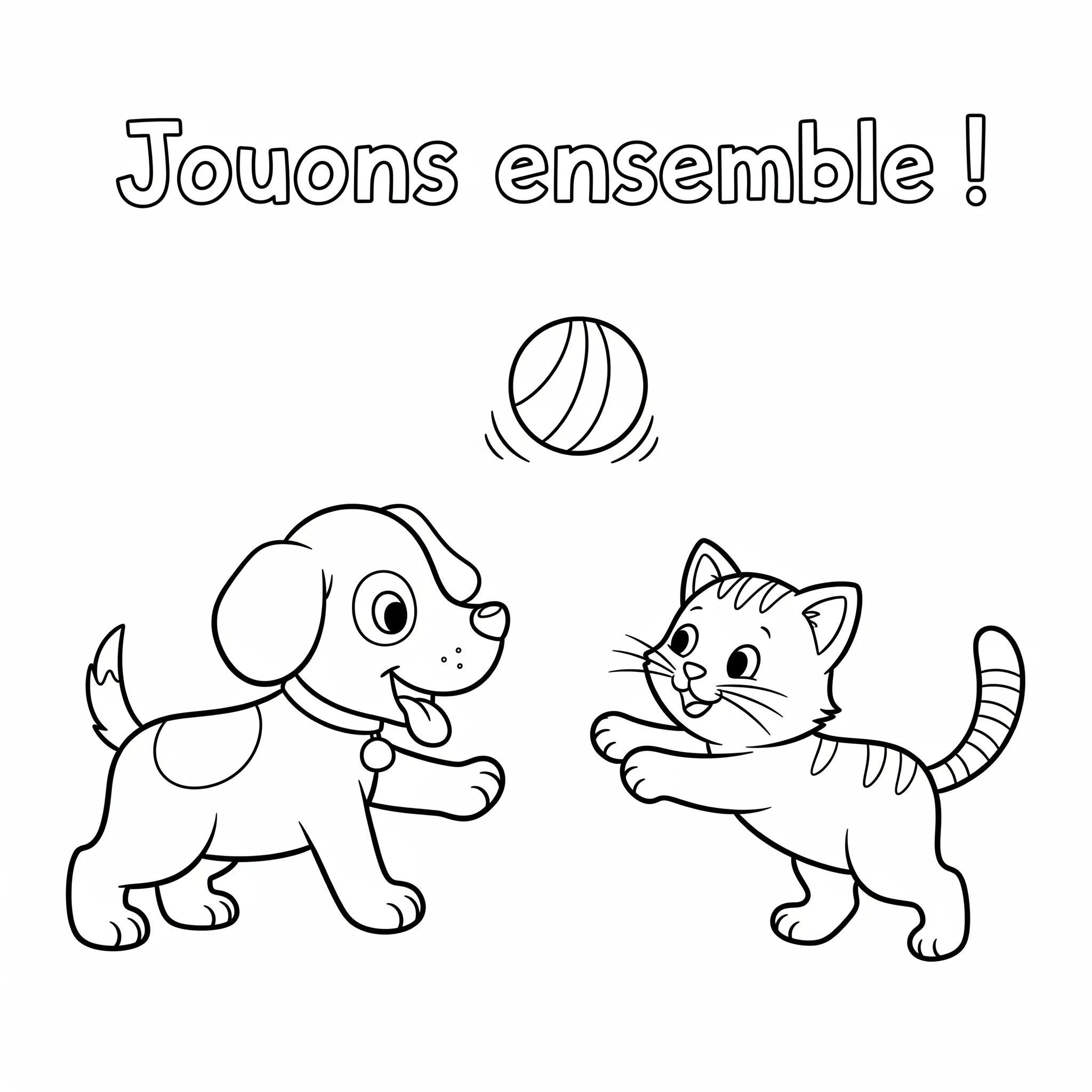 coloriage Jouons ensemble ! à imprimer pdf