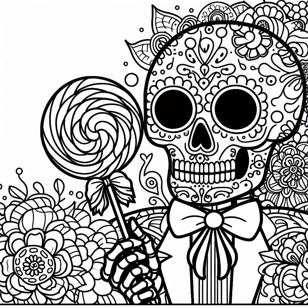 coloriage Jour des morts et dessin a imprimer 2