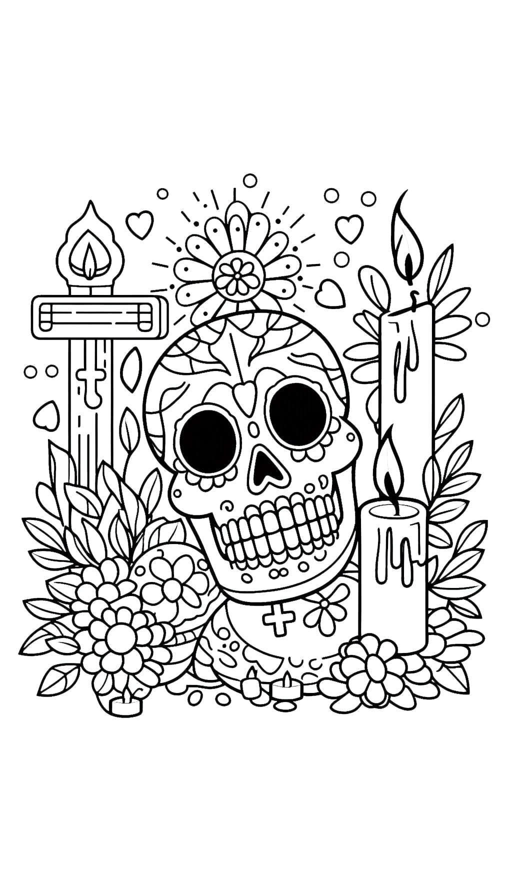 coloriage Jour des morts à imprimer gratuitement pdf 2