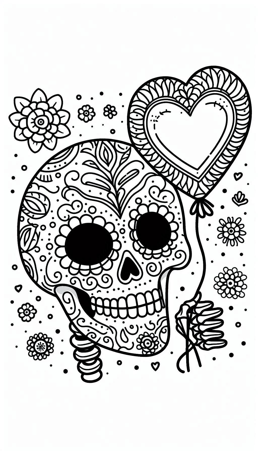 télécharger coloriage Jour des morts gratuit