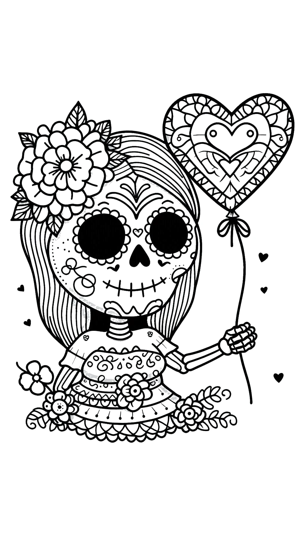 imprimer coloriage Jour des morts gratuit 1