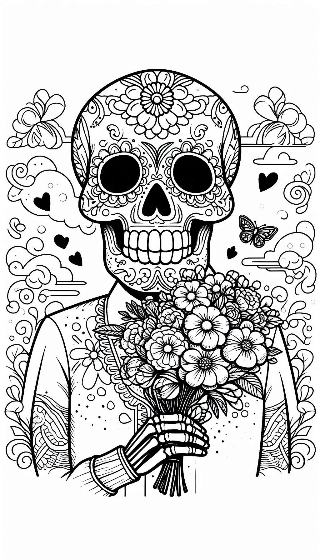 coloriage Jour des morts gratuit a imprimer