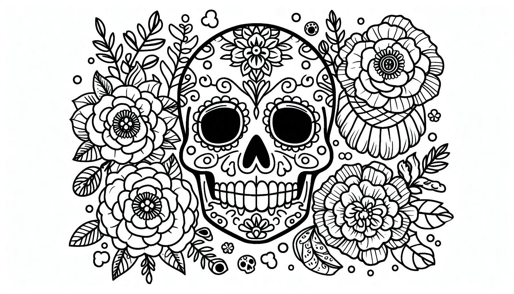 coloriage Jour des morts à imprimer gratuitement pdf